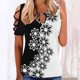 thumbnail image 2 of Gibobby Camisa&nbsp;Moda Mujer Mujeres Hollow Out Short Sleeve Tops Crewneck Cold Hombro Tshirts Casual Sexy Summer camisas sueltas cómodas Tees（Negro， XXL), 2 of 5