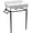 White / Matte Black, variant on Whitehaus WHV024-L33-3H-PN Victoriahaus 23-1/2" Rectangular Ceramic Lavatory Console Sink