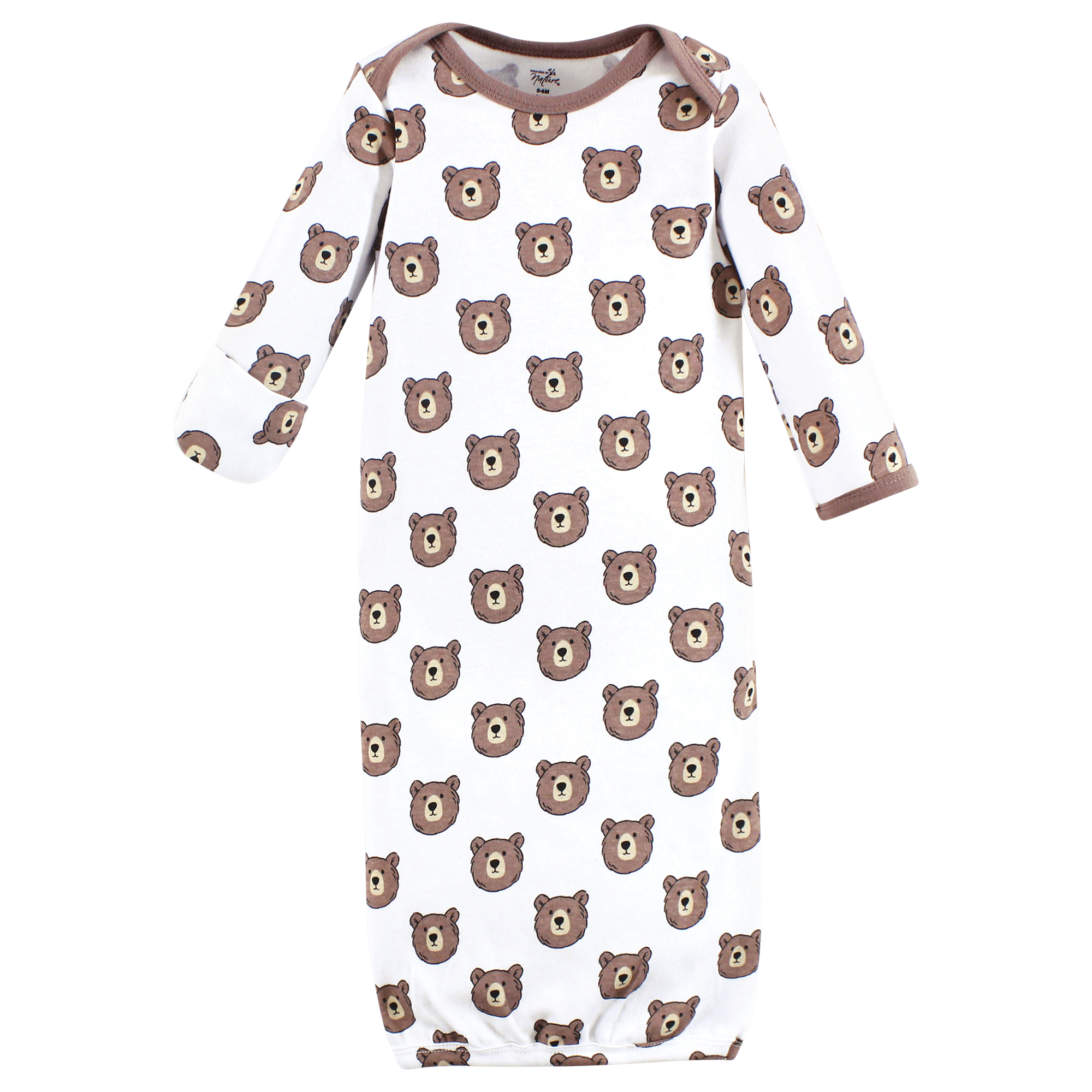 Touched by Nature Infant Boys Organic Cotton Gowns, Camping Animals, Preemie-Newborn