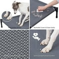 thumbnail image 4 of Elevated Outdoor Dog Bed - Dog Cots for Large Dogs XL, Heavy Duty Raised Cot Waterproof, Cooling Pets Bed with Washable Durable Teslin Mesh and Non Slip Feet, 49 Inches, Grey, 4 of 4