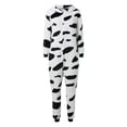 thumbnail image 6 of Yuncity Girls Sleepwear Cow Animal Fleece Onesie Pajamas Zip Up Hooded Jumpsuit Halloween Cosplay Winter Warm Home Loungewear Size 2-3 Years, 6 of 6