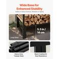 thumbnail image 5 of VEVOR Firewood Rack with Waterproof Cover, 4 ft Outdoor Firewood Holder, 1/4 Cord Storage Metal Log Holder,400lb Max Weight Capacity,Top Covered, PowderCoated Wood Storage Rack for Fireplace Deck, 5 of 9
