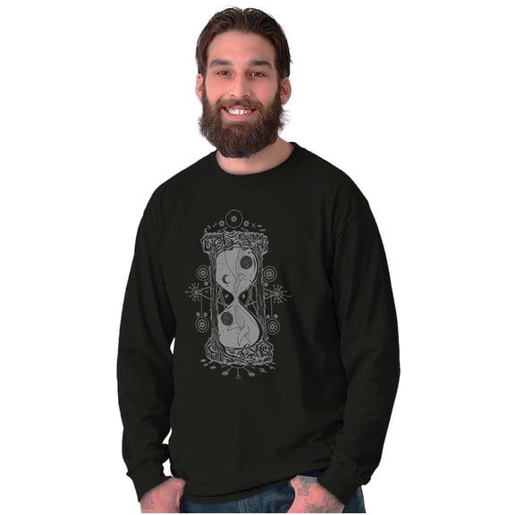 Hourglass Celestial Symbol Beautiful Plus Size Long Sleeve Graphic Tee Shirt Brisco Brands 2X