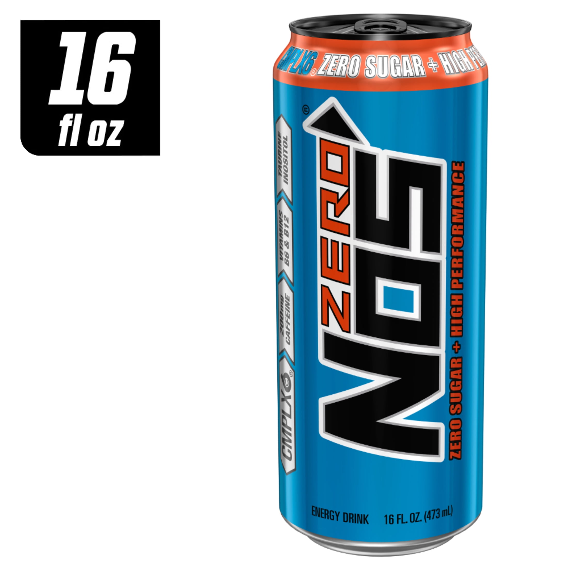 (5 pack) Zero Sugar Energy Drink, Zero Sugar Flavor, 16 oz Can