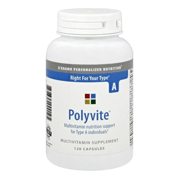 D'Adamo Personalized Nutrition - Polyvite A - 120 Capsules