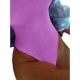 thumbnail image 4 of ORQ Women Sleeveless Wrinkled Fabric Candy Color One Piece Swimsuit, 4 of 4