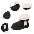 thumbnail image 5 of Rokment Platform Winter Snow Boots for Women Fuzzy Plush Lined Cold Weather Fashion Thermal Slip on Mid Calf Dress Ankle Booties Black Size 6, 5 of 8