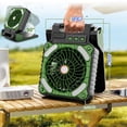 thumbnail image 2 of Wweixi Portable Foldable Mini Fan Light For Camping Fishing Hiking Equipped Solar Panel For Photoelectric orange, 2 of 6