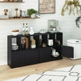 thumbnail image 6 of Costway 1 PCS Bookshelf with Cabinet 3-Cube Bookcase 3-Tier Book Shelf for Living Room Office Black, 6 of 10