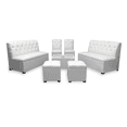 thumbnail image 1 of Sala Lounge Capitonada Blanca Minimalista Moderna Sillones Puff Dimobeler Sala Capitonada, 1 of 2