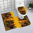 thumbnail image 5 of Funny Cool Money Shower Curtains set  for Mens Bathroom Accessories Set Black Gold 100 Dollar Bills Non Slip Bathroom Rugs Toilet Lid Cover Money Bath Mat Money Curtains Bathroom Money Decor, 5 of 6