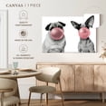 thumbnail image 5 of Elephant Stock Bubble Gum Dogs Wall Art - Horizontal Canvas Wall Art - Living Room Wall Decor - Animal Canvas - Black And Gray Decor - 36" x 24", 5 of 8