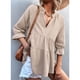 thumbnail image 1 of Blusa holgada para mujer, blusa con cuello en V para mujer, blusa holgada, blusa con cuello en V, construcción resistente, 1 of 6