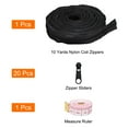 thumbnail image 3 of Uxcell #3 10 Yards Bulk Nylon Coil Zippers by the Yards with 20 Pcs Zippers Sliders and Ruler for Tailor Sewing, Black, 3 of 6