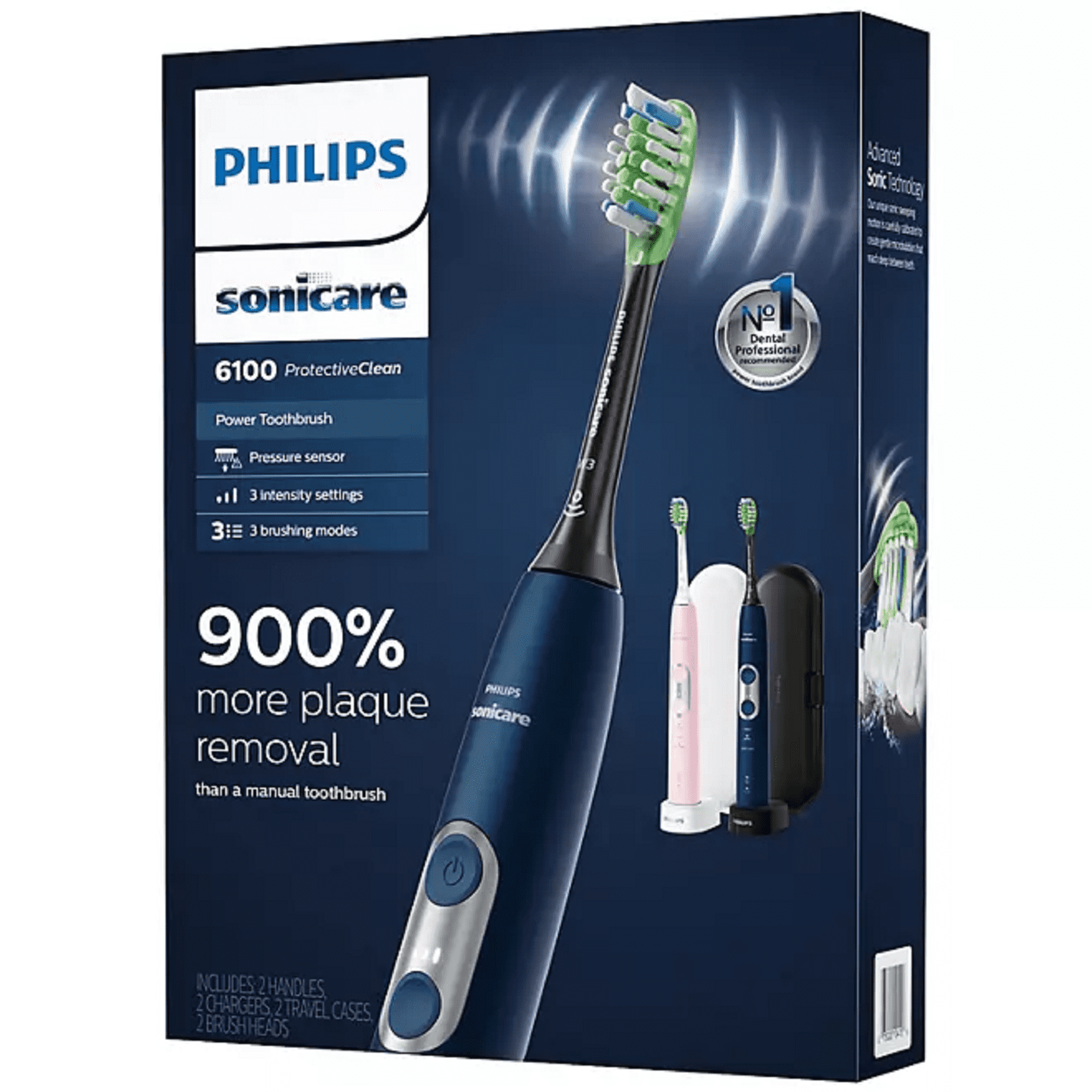 Sonicare, Electric Toothbrush, HX6853/11, Light Blue - Walmart.com