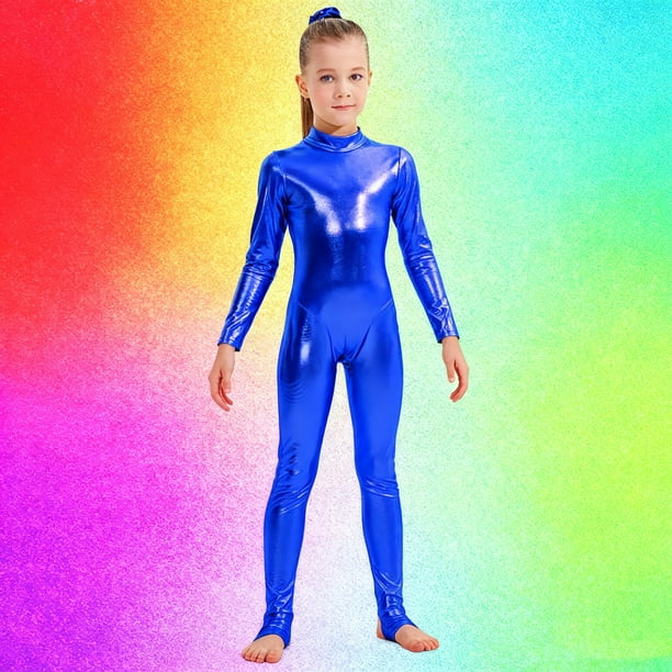 Cowsor Girls Kids Long Sleeve Dance Unitard Bodysuits Full Body Leotard for Ballet,Gymnastics,Performance,Costumes