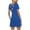 Blue, variant on Backless Summer Dress Womens Cross Back Short Sleeve Crew Neck A Line Mini Dresses Casual Trendy Outfits, Blue L