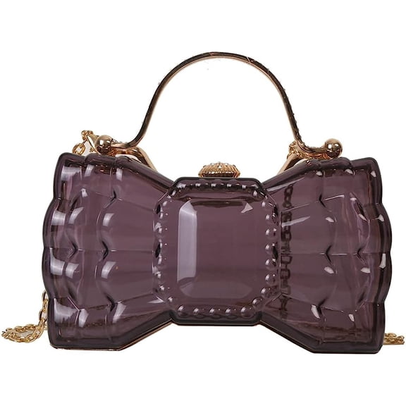 Kukuzhu Acrylic Butterfly Shoulder Bags Women Fashion Evening Purse Chic Chain Crossbody Bag