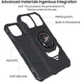 thumbnail image 3 of Wireless PROTECH Case Compatible with Apple iPhone 15 Phone (Screen Size 6.1 ) Ring Kickstand Magnetic Car Mount, PC and TPU Impact-Resistant Protective Case (Black), 3 of 6