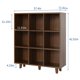 thumbnail image 3 of QinaQin Librero mid century de 9 niveles, organizador de cubos en madera color café rústico con patas antivuelco, ideal para sala, recámara u oficina, 3 of 8