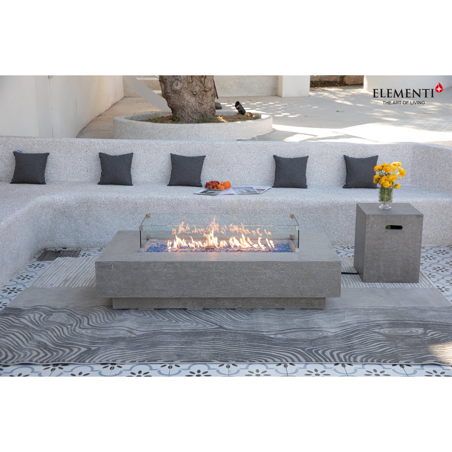 Elementi RIVIERA Fire Table Natural Gas Assembly