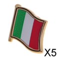 thumbnail image 1 of 5X Bandera Nacional de Metal Pin insignia esmaltada para ropa solapa bolsa decoración Italia 5 piezas, 1 of 8