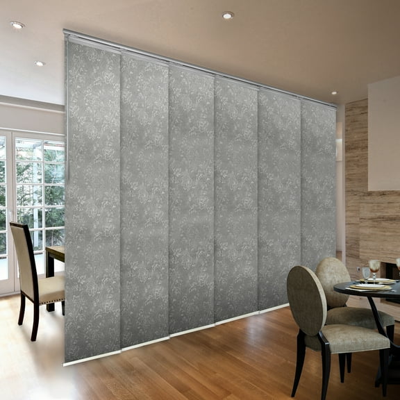 Domovina 6 Panel Track Vertical Blinds, Adjustable 70-130"W x 91.4"H - Aina