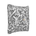 thumbnail image 3 of LNWH Grey Abstract Mosaic Art Throw Pillow Covers, Square Soft Linen Decorative Pillow Cases, 16"x16", 3 of 8