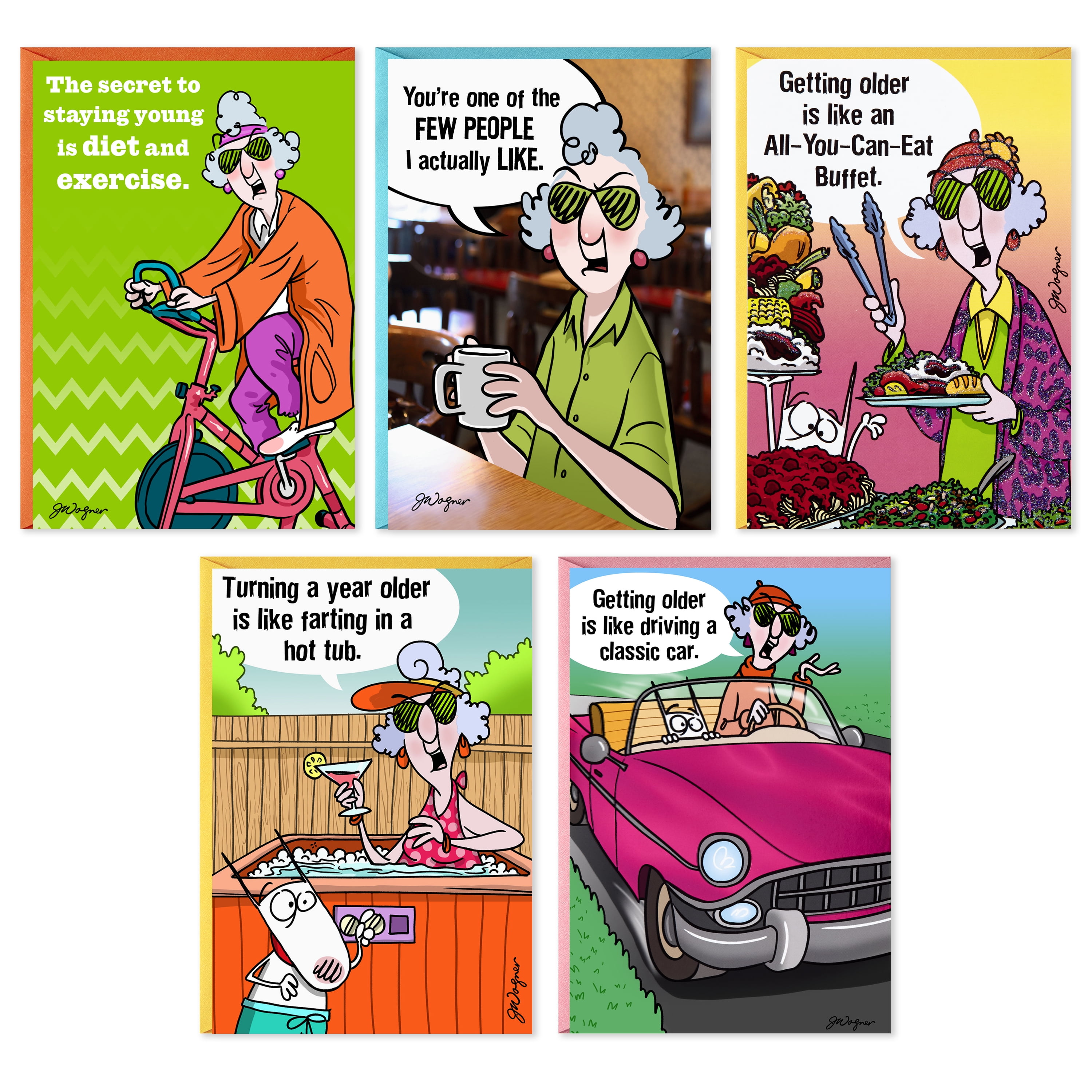 Hallmark Maxine Funny Birthday Cards Assortment (5 Cards with Envelopes) -  