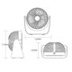 thumbnail image 4 of Ventilador de mesa portátil compacto 360 ° ajustable mesas ventilador de escritorio para ventilador de oficina en casa, 4 of 7