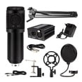 thumbnail image 1 of Condenser Microphone With Suspension Scissor Arm Cardioid Microphone With V8 Sound Card For Recording Singing, 1 of 7