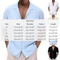 thumbnail image 4 of SGFCWSX Men's Cotton Linen Short Sleeve Camp Collar Shirt Casual Button Down Shirt with Dual Chest Pockets Light Blue Size XL, 4 of 9