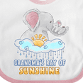 thumbnail image 4 of Inktastic Grandma's Ray of Sunshine Cute Elephants Rainclouds and Sun Boys or Girls Baby Bib, 4 of 4