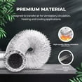thumbnail image 2 of iPower 4" x 25ft Aluminum Duct Hose, Flexible Non-Insulated Ventilation for Heating Cooling & Exhaust, Silver, 2 of 6