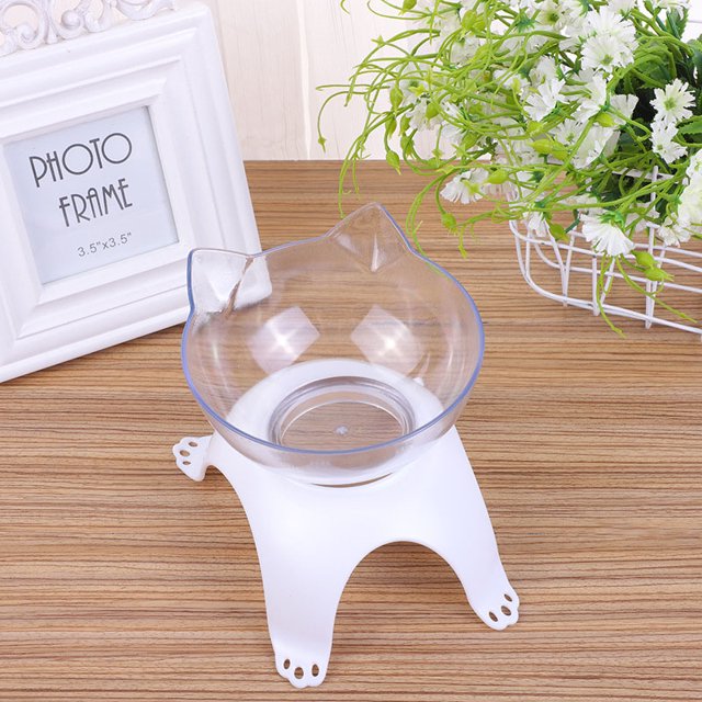Cat Food Water Bowl Pet Bowl Prevent Slip Easy Cleaning Cute Shape Small Pet Food Water Feeding Bowl For Dog Cat Transparent ANGGREK Otros