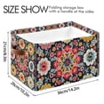 thumbnail image 4 of Yayeee 2 Pack Canvas Storage Basket with Handles for Shelves Fabric Bins Closet Organizer, Colorful Floral Pattern, 4 of 8