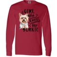 thumbnail image 3 of Inktastic A Girl Who Loves Her Yorkie Long Sleeve T-Shirt, 3 of 5