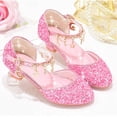 thumbnail image 3 of FAHXNVB Girls Glitter Princess Heels Non Slip Star Charm Ankle Strap Dress Shoes Birthday Summer Sparkly Fashion Shoes 4-12.5 Years, 3 of 5