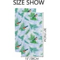 thumbnail image 4 of Soft Hand Fingertip Towels, 2 Pcs Face Bath Towels Christmas Snowflakes Spruce Branches and Birds Absorbent Washcloths for Bathroom Hotel Kitchen, 30"x15", 4 of 6