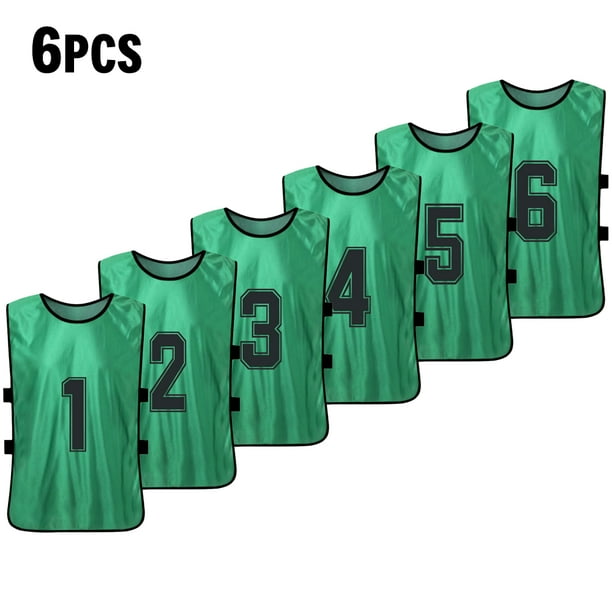 Carevas6 PCS Kid's Basketball Pinnies Quick Drying Basketball Jerseys