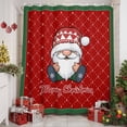 thumbnail image 2 of Shower Curtain 54"W x 78"L Winter Christmas Cute Gnome Red Fabric Shower Curtains Set with Hooks Water Repellent Bathroom Curtains Machine Washable Bathroom Accessories, 2 of 9
