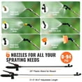 thumbnail image 4 of KFFKFF Backpack Sprayer Operated by Battery, Pressure Range 0-94 PSI, 4 Gallon Wheel-Mounted Tank, Includes 8 Spray Tips and 2 Spray Rods, 12V 7.2Ah Battery, Broad Opening Lid for Weed Control, Spray, 4 of 9