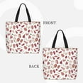 thumbnail image 2 of Honeii Different Meat Print Tote Bag, Reusable Grocery Shopping Bag,Shoulder Bag with Inner Pocket, 2 of 7