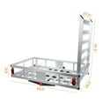 thumbnail image 6 of Heavy Duty Hitch Cargo Ramp, 500lb Load Capacity, Silver Galvanize Corrosion-Proof Coating, Receiver Hitch Carrier, Tow Hitch Cargo Ramp, Pickup Truck, Hunting Equipment, 6 of 7