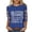Shirts-33Blue, variant on Gamivast Womens Graphic T Shirts Game Day Multi Ball Graphic Print Crew Neck 3/4 Sleeve Graphic Tees Basic Tees Casual Athletic Game Day Wear