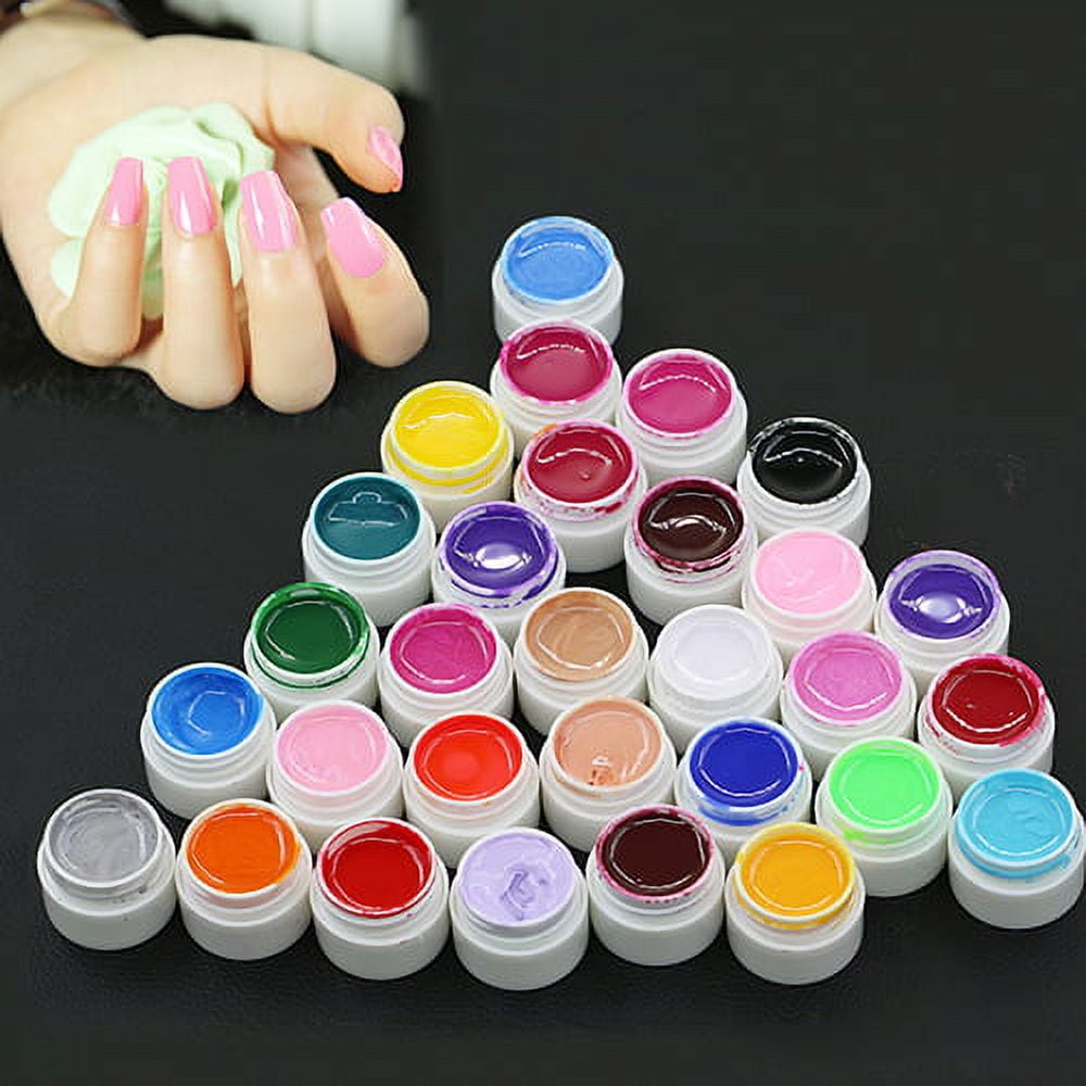 opvise 30/36 Pcs Mix Color Nail Art UV Gel Pure Professional Colorful Nail Gel UV Set