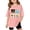 Pink, variant on Girls Graphic Print Tee Casual Loose Fit Short Sleeve Comfortable Blended Fabric Top For Toddler Youth Oversized T-shirts Basic Cute Tees Crewneck Casual Tops
