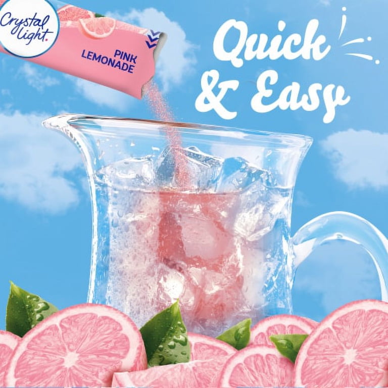 crystal pink lemonade vape juice 2X-Crystal Light Pink Lemonade Sugar Free Caffeine Free Powder Drink Mix  Pitcher Packets - 6 ct