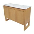 thumbnail image 6 of Arles 48 in. Natural Oak, Double Basin Bathroom Vanity With White Ceramic Sink Top, 6 of 8