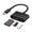 Black, variant on BotaniNest Micro Card Reader Type C Android Mobile Computer Multi Function Otg2.0 Sd/Tf U Disk